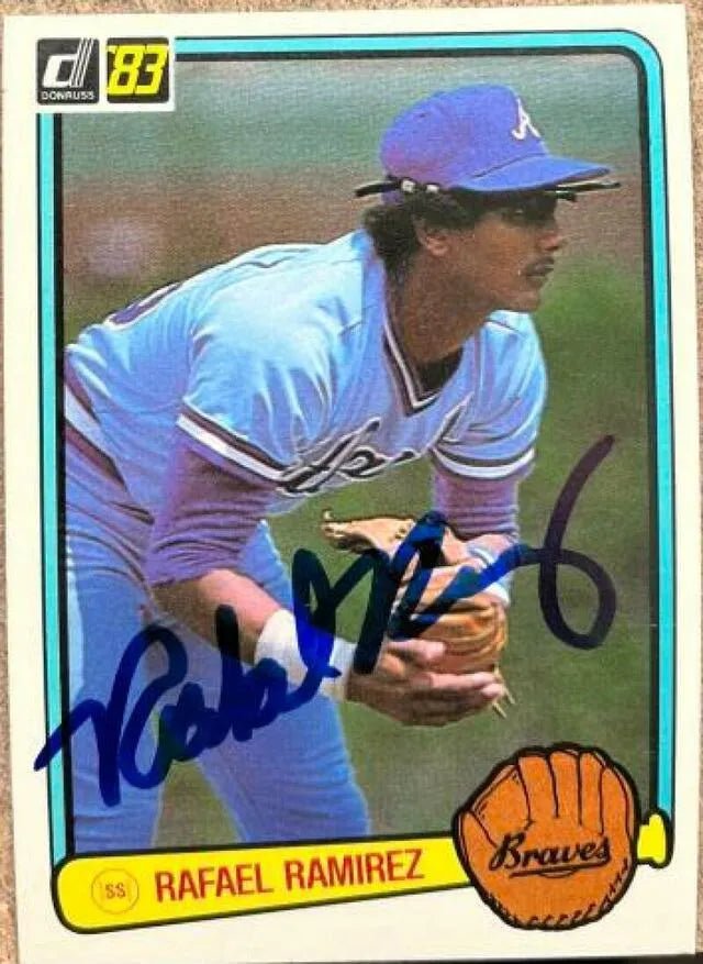 Rafael Ramirez Signed 1983 Donruss Baseball Card - Atlanta Braves