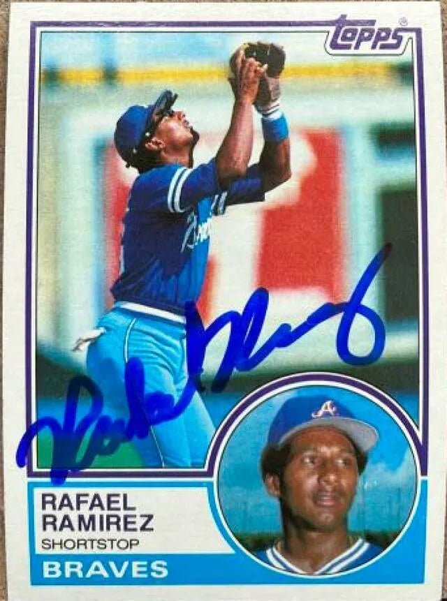 Rafael Ramirez Signed 1983 Topps Baseball Card - Atlanta Braves
