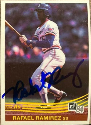 Rafael Ramirez Signed 1984 Donruss Baseball Card - Atlanta Braves