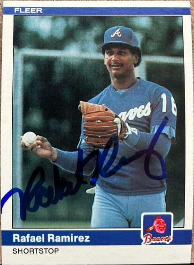 Rafael Ramirez Signed 1984 Fleer Baseball Card - Atlanta Braves - PastPros