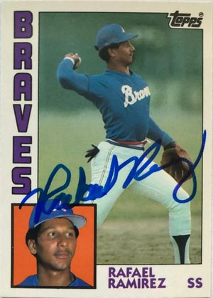 Rafael Ramirez Signed 1984 Topps Tiffany Baseball Card - Atlanta Braves