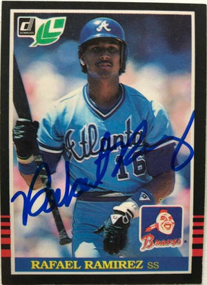 Rafael Ramirez Signed 1985 Leaf Baseball Card - Atlanta Braves - PastPros