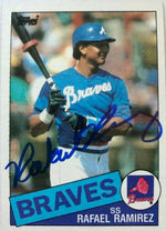 Rafael Ramirez Signed 1985 Topps Baseball Card - Atlanta Braves