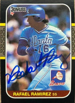 Rafael Ramirez Signed 1987 Donruss Baseball Card - Atlanta Braves