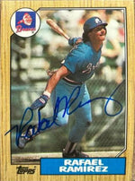 Rafael Ramirez Signed 1987 Topps Baseball Card - Atlanta Braves9