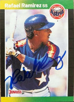 Rafael Ramirez Signed 1989 Donruss Baseball Card - Houston Astros