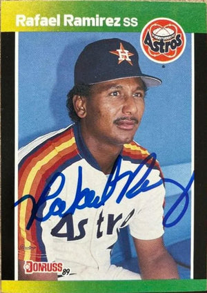 Rafael Ramirez Signed 1989 Donruss Baseball's Best Baseball Card - Houston Astros