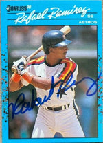 Rafael Ramirez Signed 1990 Donruss Baseball's Best Baseball Card - Houston Astros