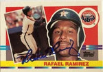 Rafael Ramirez Signed 1990 Topps Big Baseball Card - Houston Astros