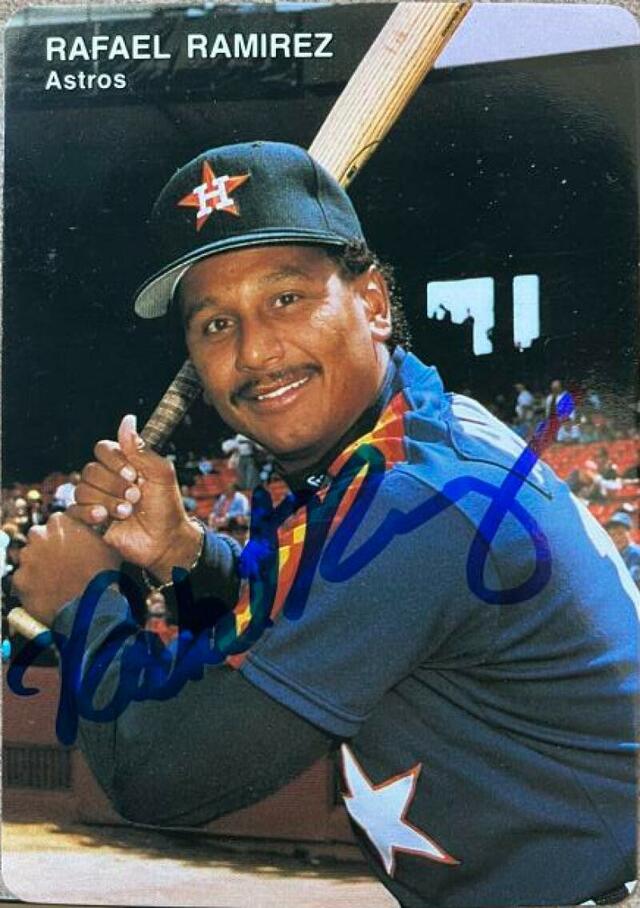 Rafael Ramirez Signed 1991 Mother's Cookies Baseball Card - Houston Astros - PastPros