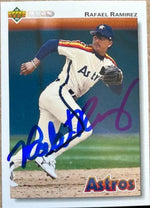 Rafael Ramirez Signed 1992 Upper Deck Baseball Card - Houston Astros