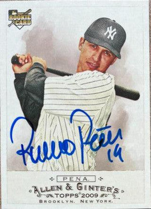 Ramiro Pena Signed 2009 Allen & Ginter Baseball Card - New York Yankees - PastPros