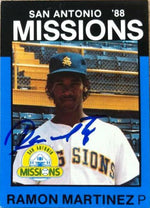Ramon Martinez Signed 1988 Best Baseball Card - San Antonio Missions - PastPros