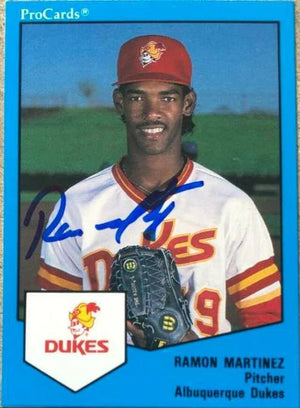 Ramon Martinez Signed 1989 Pro Cards Baseball Card