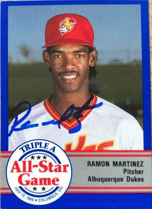 Ramon Martinez Signed 1989 Pro Cards Triple-A All-Stars Baseball Card - PastPros