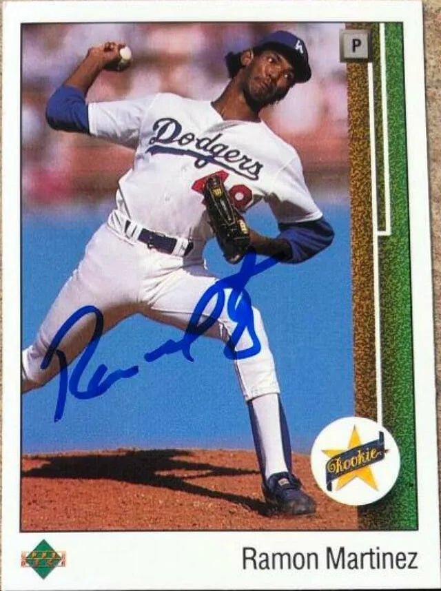Ramon Martinez Signed 1989 Upper Deck Baseball Card - Los Angeles Dodgers