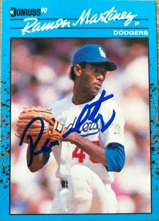 Ramon Martinez Signed 1990 Donruss Baseball's Best Card - Los Angeles Dodgers