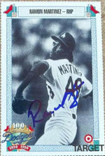 Ramon Martinez Signed 1990 Target Baseball Card - Los Angeles Dodgers