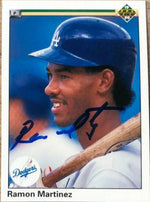 Ramon Martinez Signed 1990 Upper Deck Baseball Card - Los Angeles Dodgers