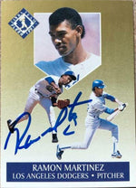 Ramon Martinez Signed 1991 Fleer Ultra - Ultra Team Baseball Card - Los Angeles Dodgers - PastPros