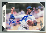 Ramon Martinez Signed 1991 Leaf Baseball Card - Los Angeles Dodgers