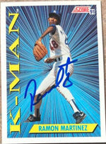 Ramon Martinez Signed 1991 Score K-Man Baseball Card - Los Angeles Dodgers - PastPros