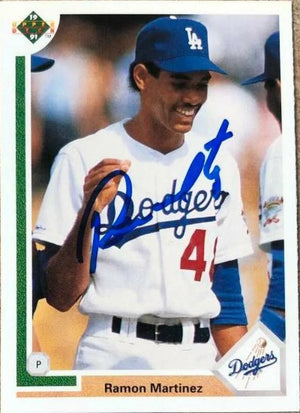 Ramon Martinez Signed 1991 Upper Deck Baseball Card - Los Angeles Dodgers
