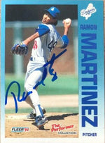Ramon Martinez Signed 1992 Fleer 7-Eleven/Citgo Baseball Card - Los Angeles Dodgers