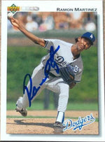 Ramon Martinez Signed 1992 Upper Deck Baseball Card - Los Angeles Dodgers - PastPros