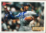 Ramon Martinez Signed 1993 Bowman Baseball Card - Los Angeles Dodgers