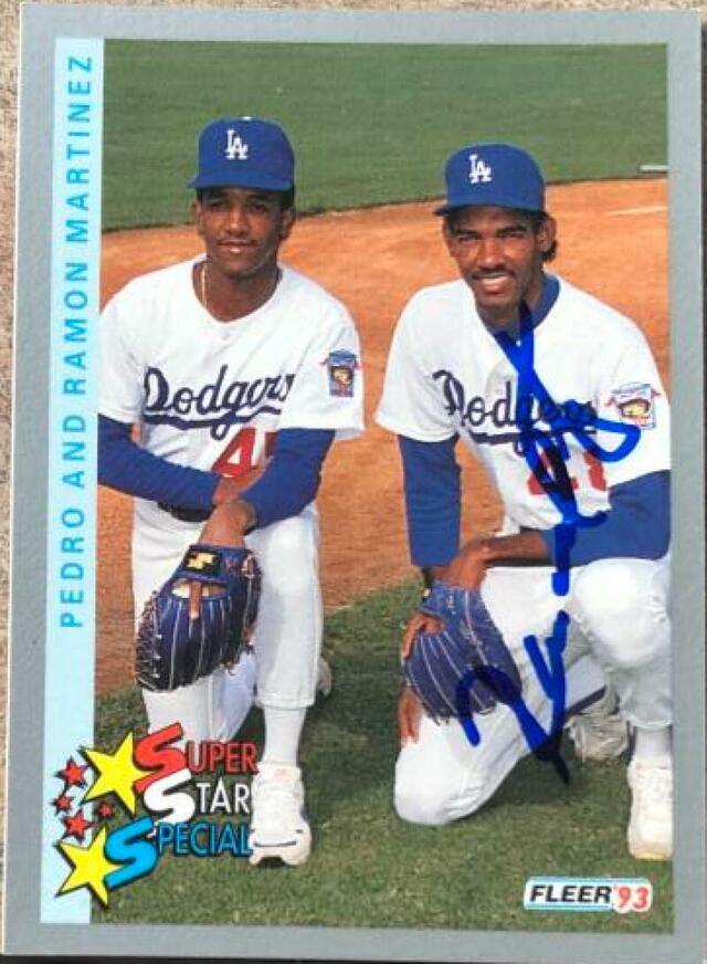 Ramon Martinez Signed 1993 Fleer Baseball Card - Los Angeles Dodgers - PastPros