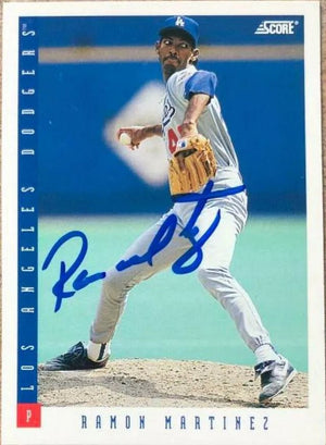 Ramon Martinez Signed 1993 Score Baseball Card - Los Angeles Dodgers