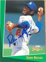 Ramon Martinez Signed 1993 Score Select Baseball Card - Los Angeles Dodgers