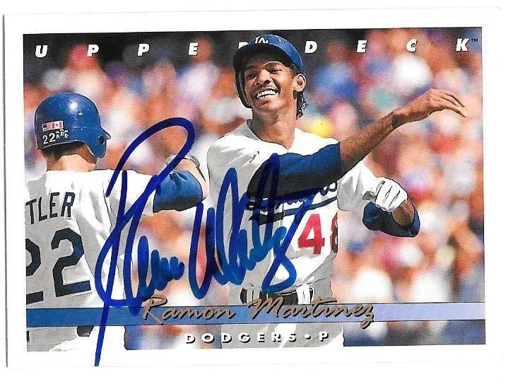 Ramon Martinez Signed 1993 Upper Deck Baseball Card - Los Angeles Dodgers