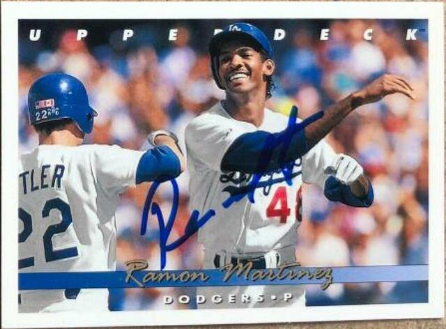 Ramon Martinez Signed 1993 Upper Deck Baseball Card - Los Angeles Dodgers - PastPros