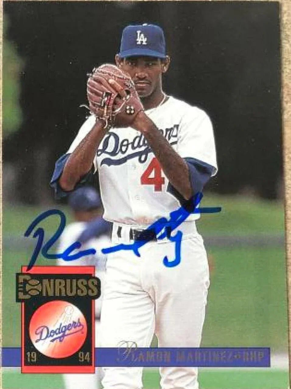 Ramon Martinez Signed 1994 Donruss Baseball Card - Los Angeles Dodgers