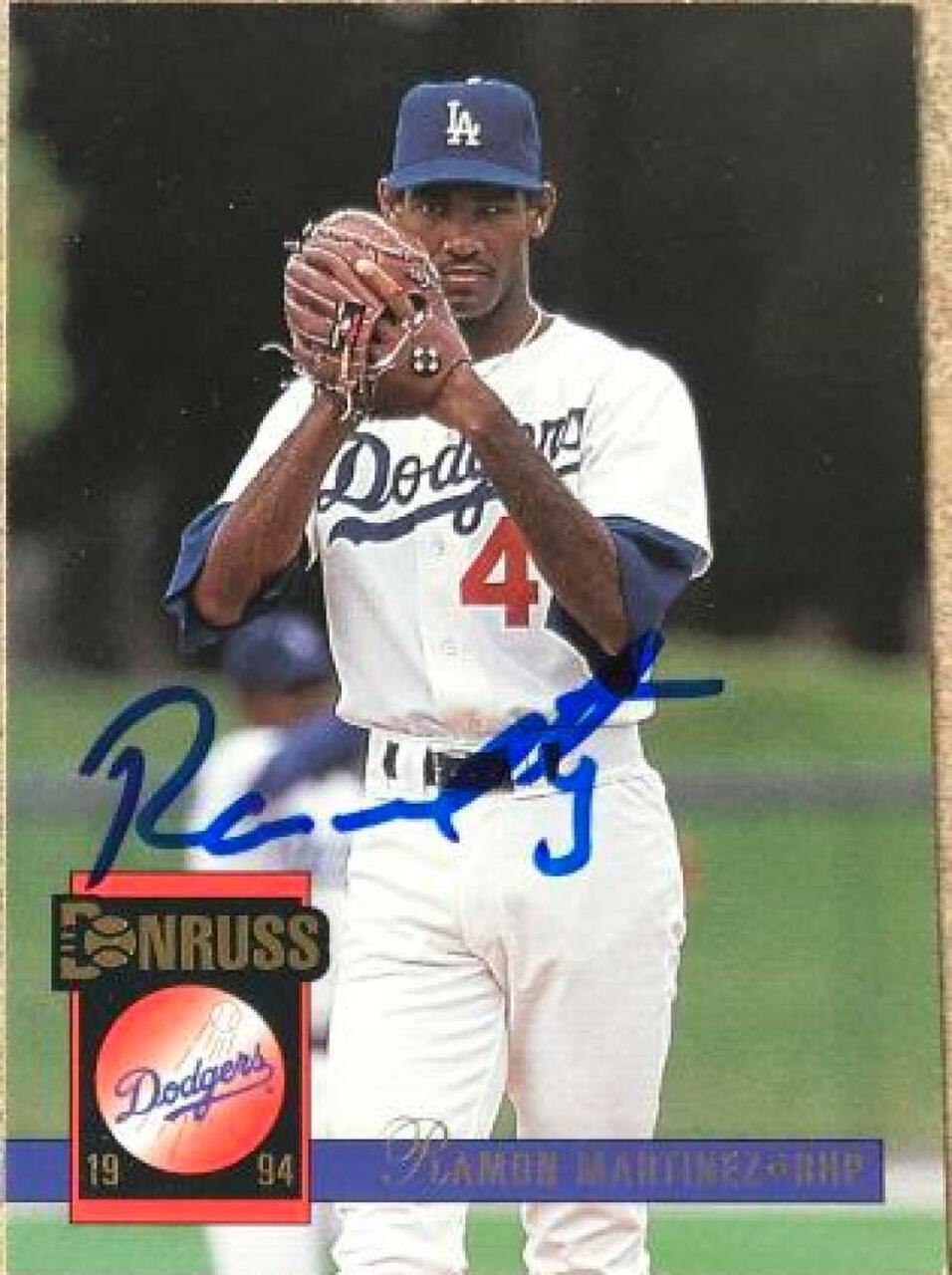Ramon Martinez Signed 1994 Donruss Baseball Card - Los Angeles Dodgers - PastPros