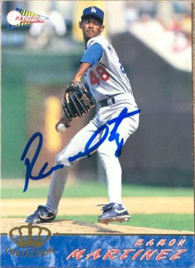 Ramon Martinez Signed 1994 Pacific Baseball Card - Los Angeles Dodgers - PastPros