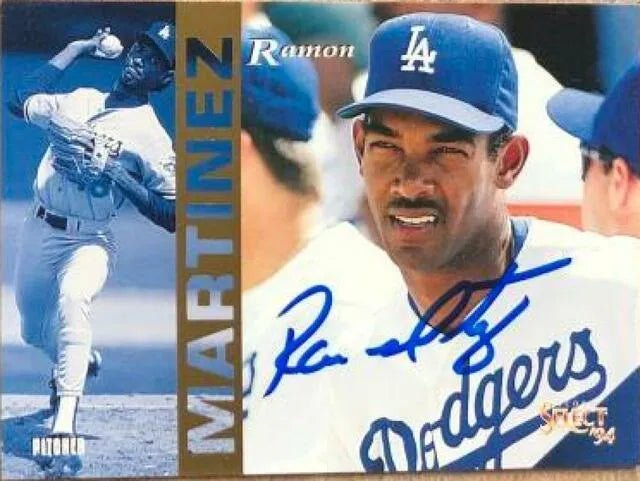 Ramon Martinez Signed 1994 Score Select Baseball Card - Los Angeles Dodgers