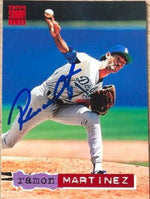 Ramon Martinez Signed 1994 Stadium Club Baseball Card - Los Angeles Dodgers