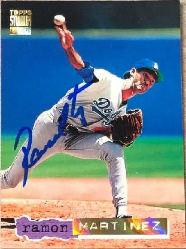 Ramon Martinez Signed 1994 Stadium Club Golden Rainbow Baseball Card - Los Angeles Dodgers