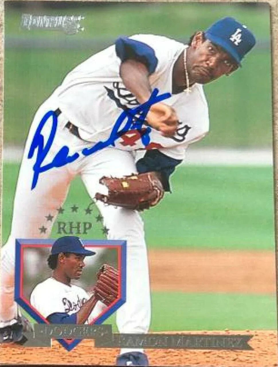 Ramon Martinez Signed 1995 Donruss Baseball Card - Los Angeles Dodgers