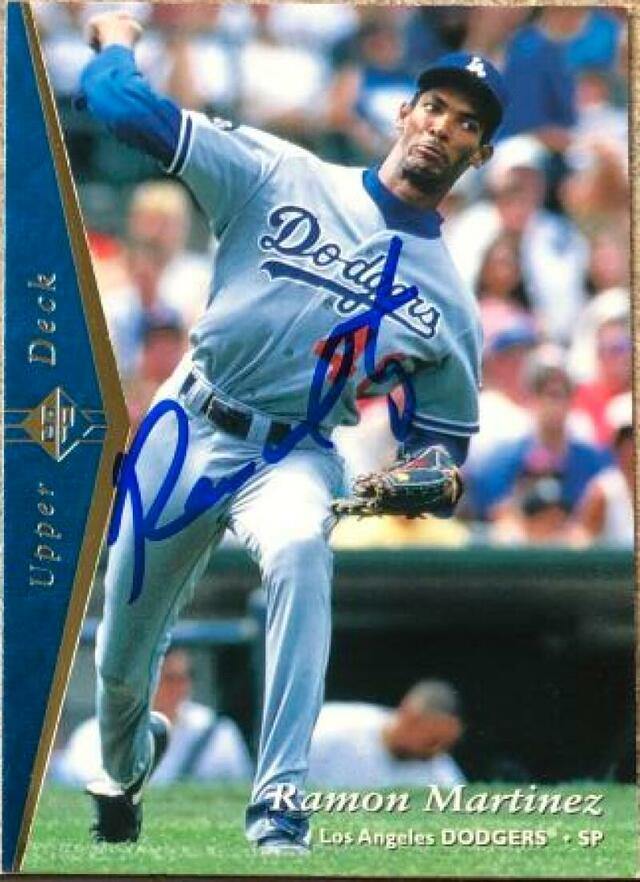 Ramon Martinez Signed 1995 SP Baseball Card - Los Angeles Dodgers - PastPros