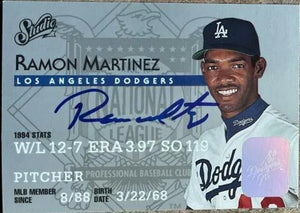 Ramon Martinez Signed 1995 Studio Baseball Card - Los Angeles Dodgers