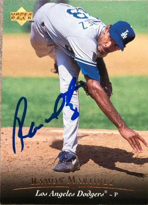 Ramon Martinez Signed 1995 Upper Deck Baseball Card - Los Angeles Dodgers
