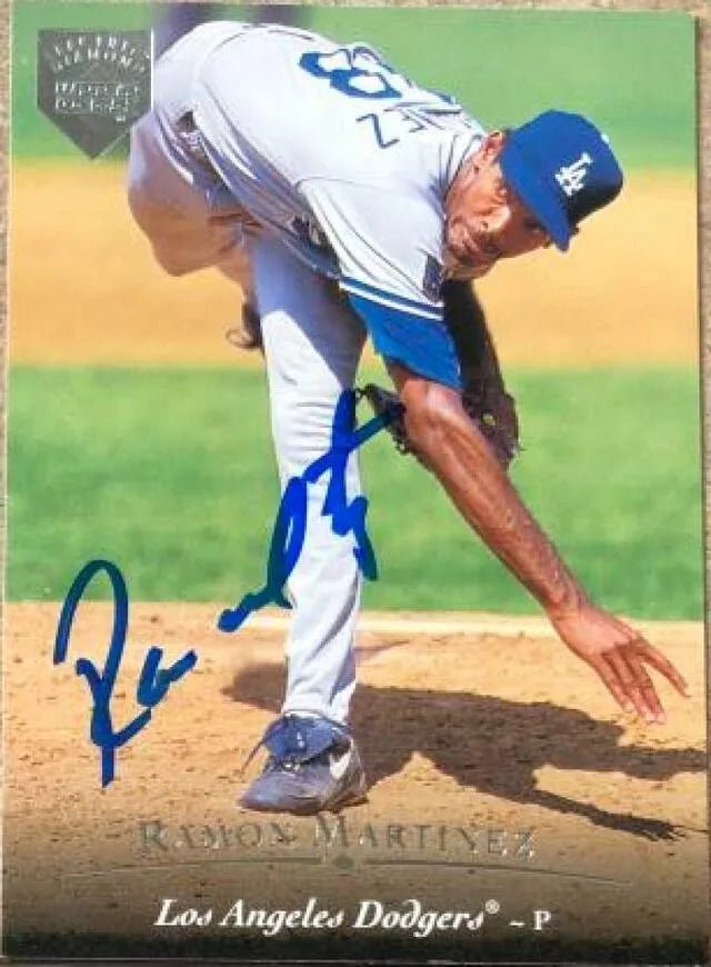 Ramon Martinez Signed 1995 Upper Deck Electric Diamond Baseball Card - Los Angeles Dodgers