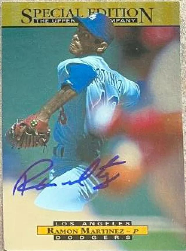 Ramon Martinez Signed 1995 Upper Deck Special Edition Gold Baseball Card - Los Angeles Dodgers