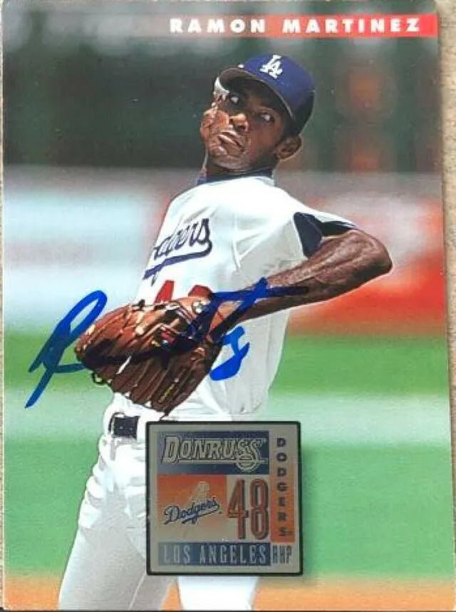 Ramon Martinez Signed 1996 Donruss Baseball Card - Los Angeles Dodgers