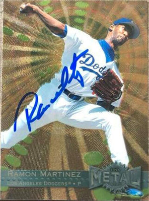 Ramon Martinez Signed 1996 Metal Universe Baseball Card - Los Angeles Dodgers - PastPros
