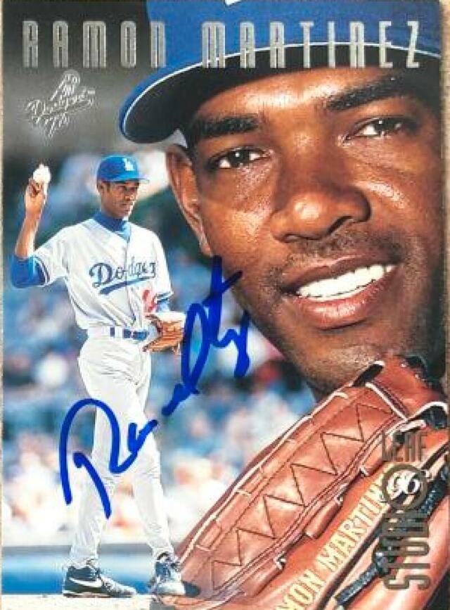 Ramon Martinez Signed 1996 Studio Baseball Card - Los Angeles Dodgers - PastPros